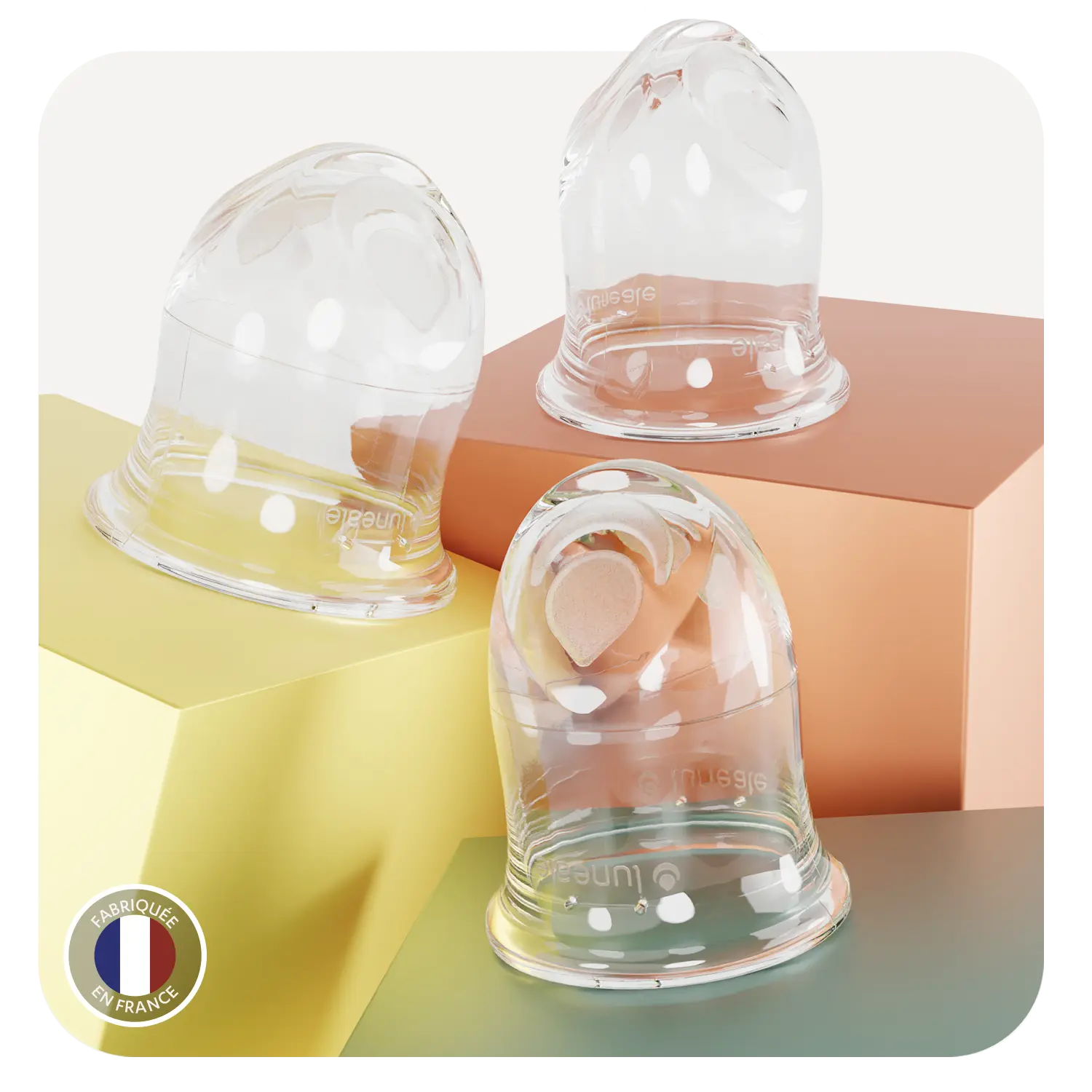 La Cup Luneale - cup menstruelle ergonomique sans tige fabriquée en france en silicone médical platine