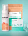 Pack Découverte Luneale - Cup menstruelle taille S + La Mousse nettoyant intime Bio + L'Infusion contre les douleurs de règles