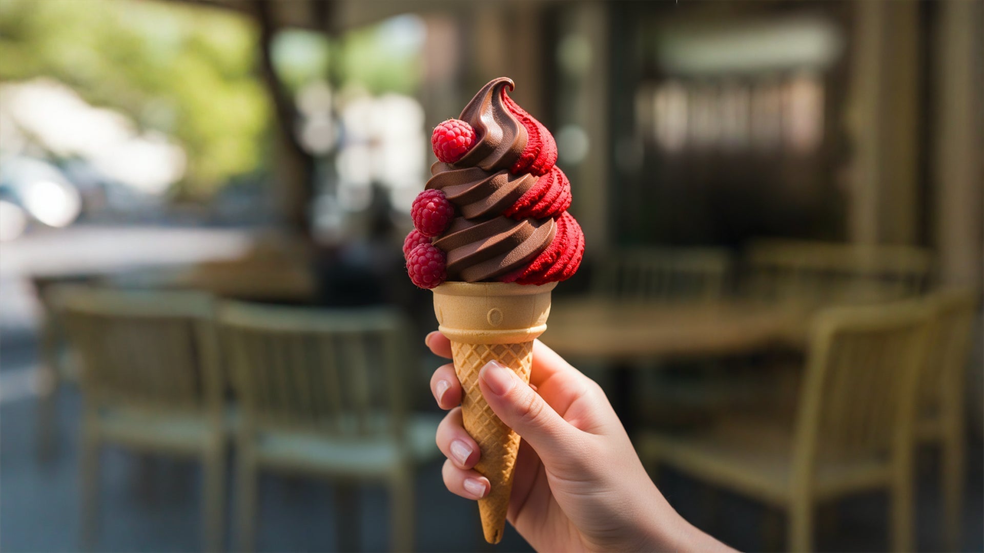 "Illustration humoristique des troubles digestifs pendant les règles : une glace chocolat-fraise symbolisant le mélange menstruations et diarrhée Image