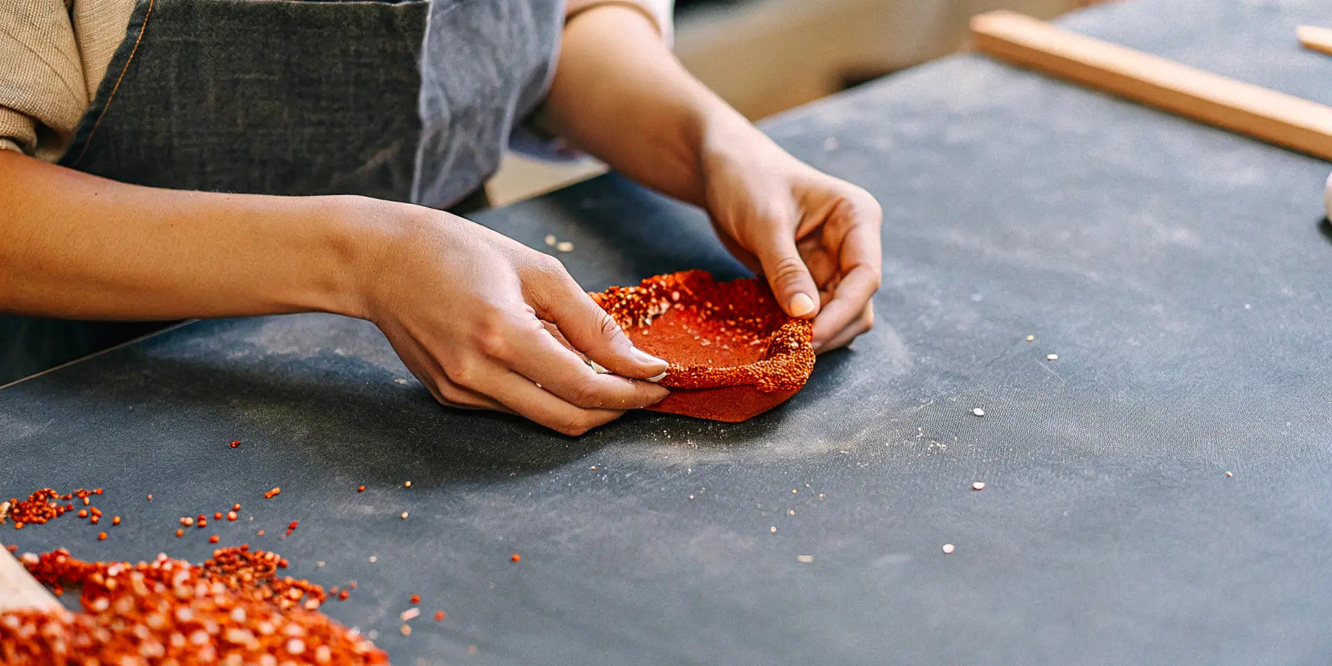 Métaphore artistique du moulage déciduel (decidual cast) : l'endomètre prend la forme de l'utérus comme un moule.