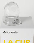 Packshot de La Cup Luneale taille Lavec sa boîte : cup menstruelle française, idéale pour les flux abondants. Protection périodique durable, confortable et adaptée au sport et au quotidien.