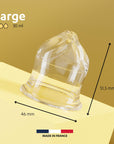 Caractéristiques de La Cup Luneale taille L : dimensions et contenance adaptées aux flux abondants. Cup menstruelle française innovante, idéale pour le quotidien, le sport, et une protection périodique durable et confortable.