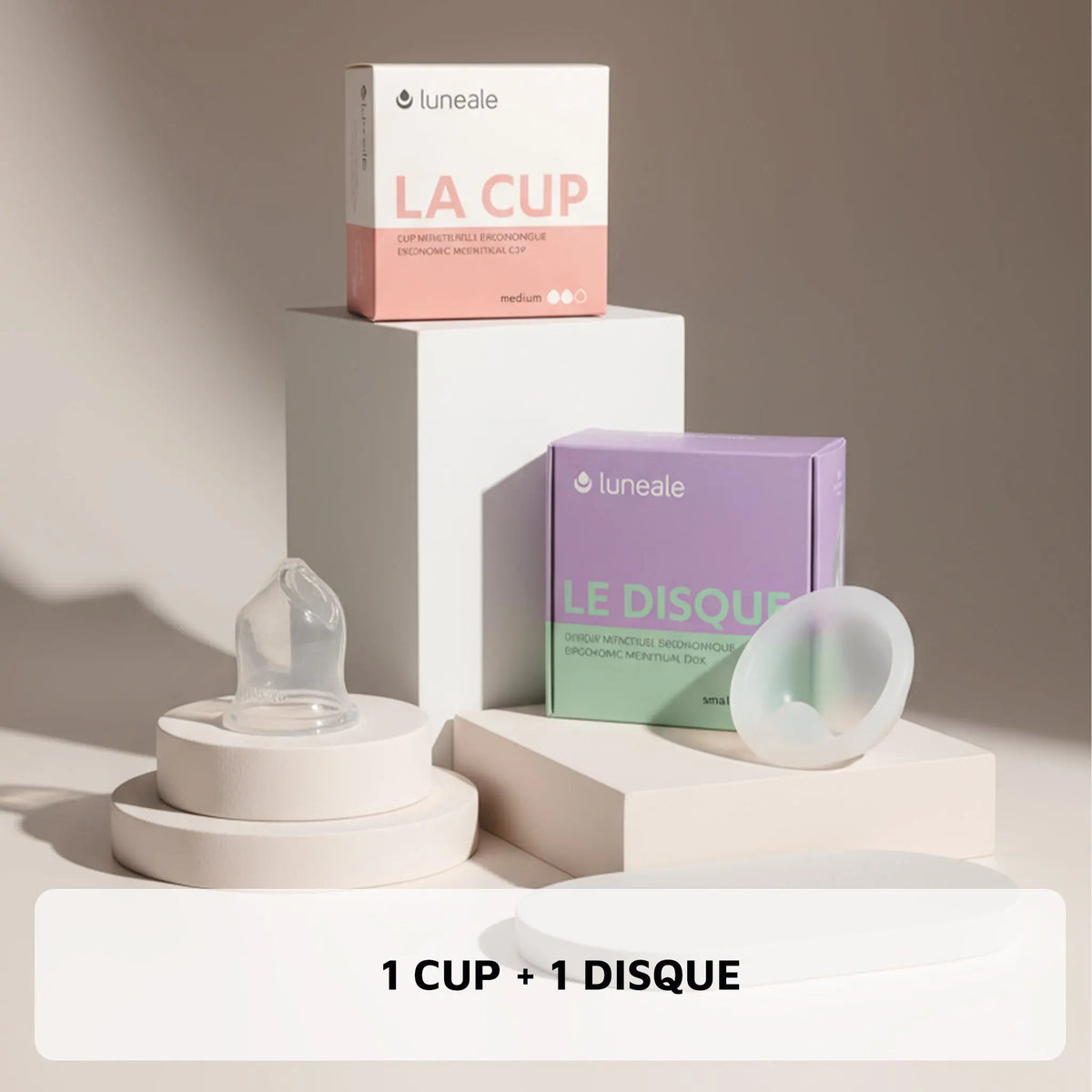 Luneale - Pack Cup menstruelle et Disque menstruel Luneale