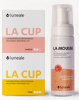 Pack Duo Luneale - lot de 2 cups menstruelles + mousse nettoyante Bio (taille M et L)